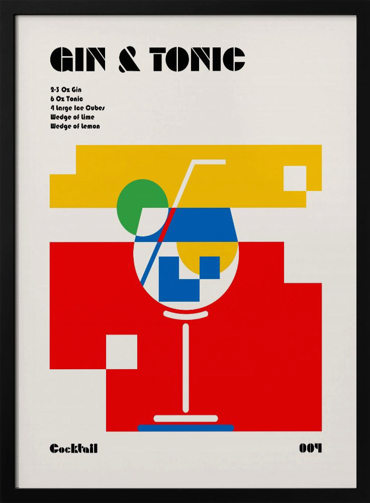 Gin &amp; Tonic Bauhaus Cocktail | Poster