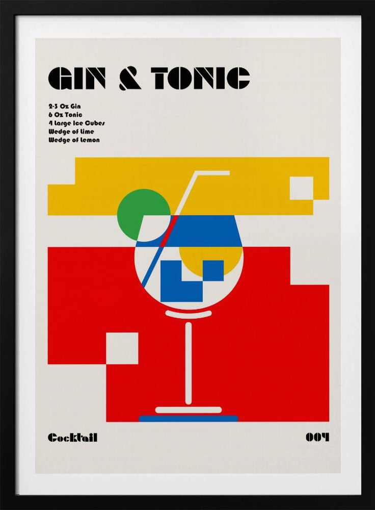 Gin &amp; Tonic Bauhaus Cocktail | Poster