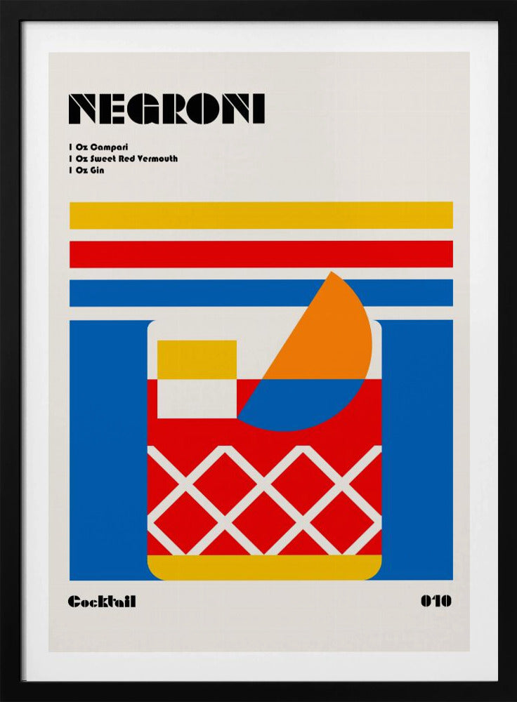Negroni Bauhaus Cocktail | Poster