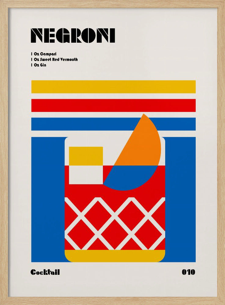 Negroni Bauhaus Cocktail | Poster