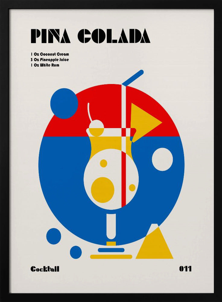 Pina Colada Bauhaus Cocktail | Poster