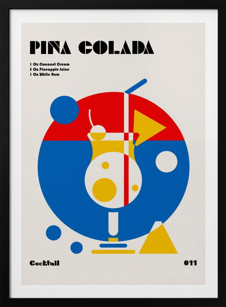 Pina Colada Bauhaus Cocktail | Poster