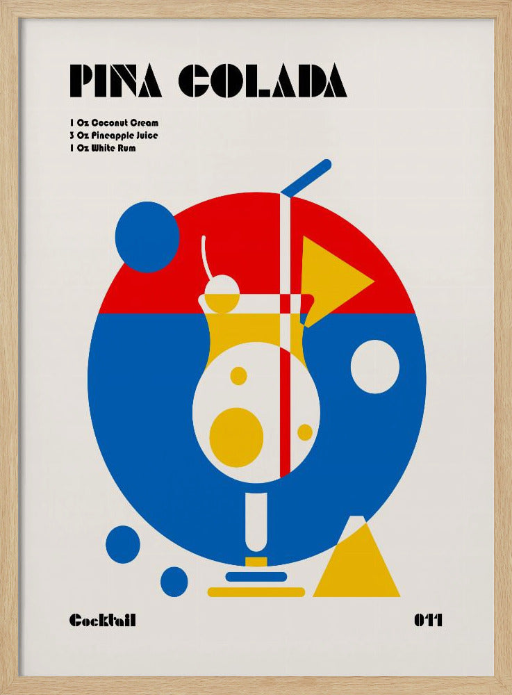 Pina Colada Bauhaus Cocktail | Poster