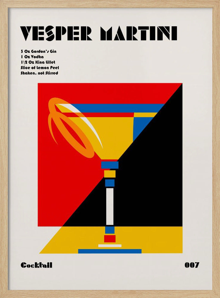 Vesper Martini Bauhaus Cocktail | Poster