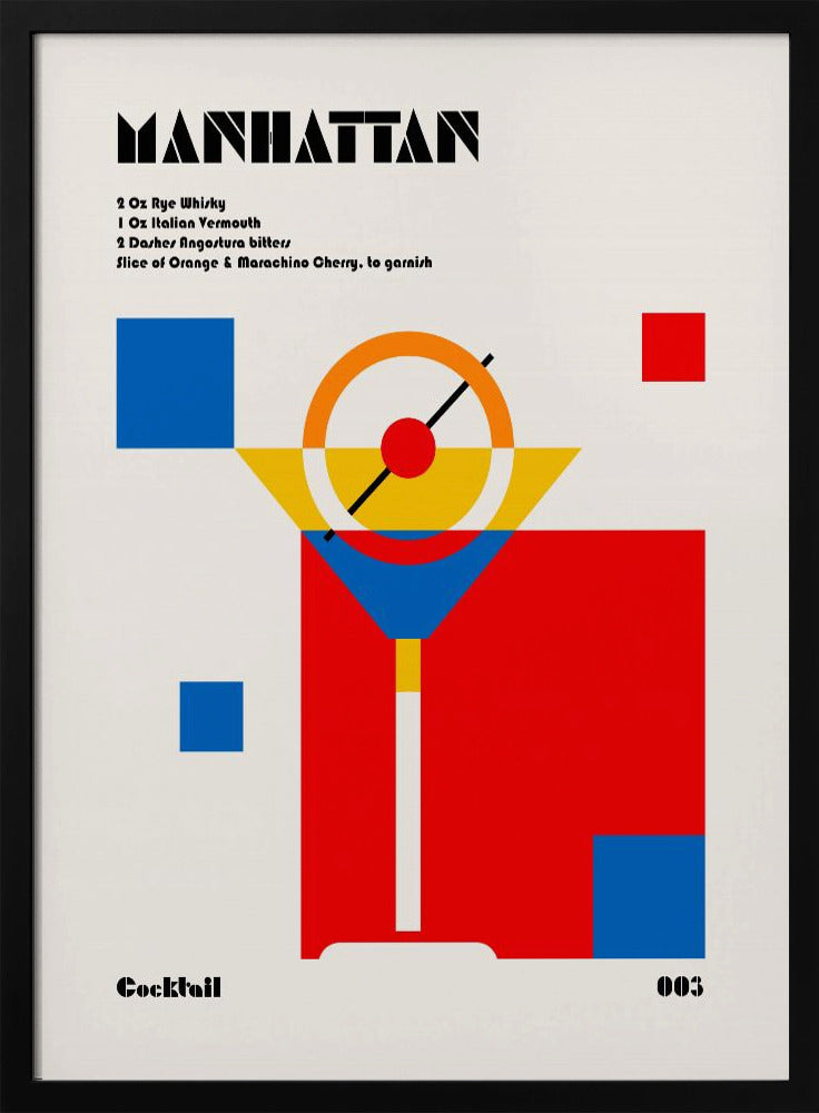 Manhattan Bauhaus Cocktail | Poster