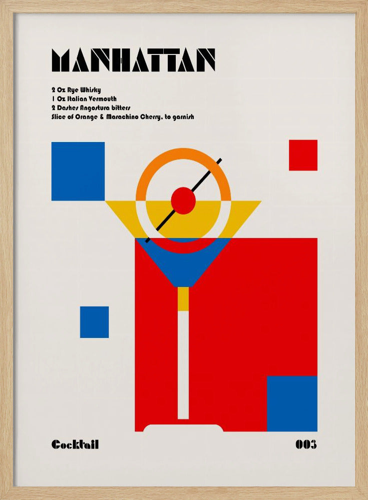 Manhattan Bauhaus Cocktail | Poster