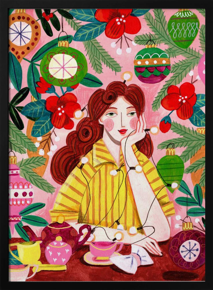 Retro Christmas Woman | Poster