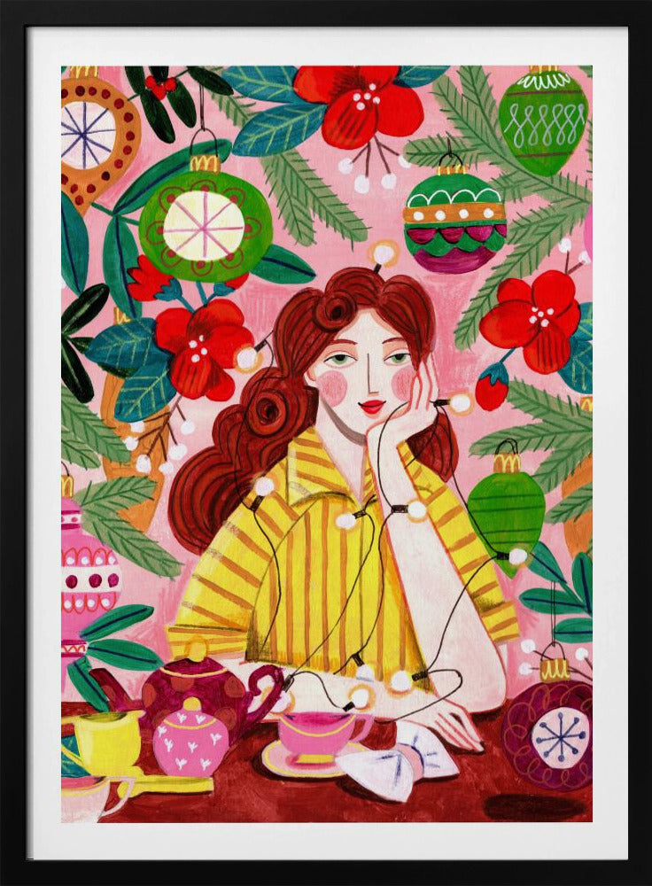 Retro Christmas Woman | Poster