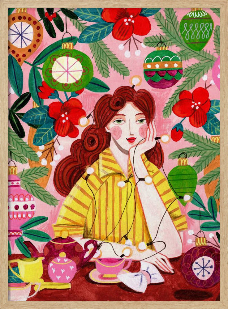 Retro Christmas Woman | Poster