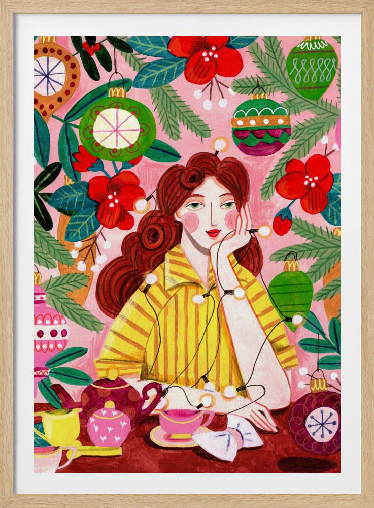 Retro Christmas Woman | Poster