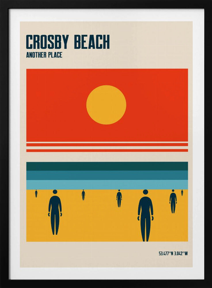 Crosby Beach Iron Men Liverpool Merseyside | Poster