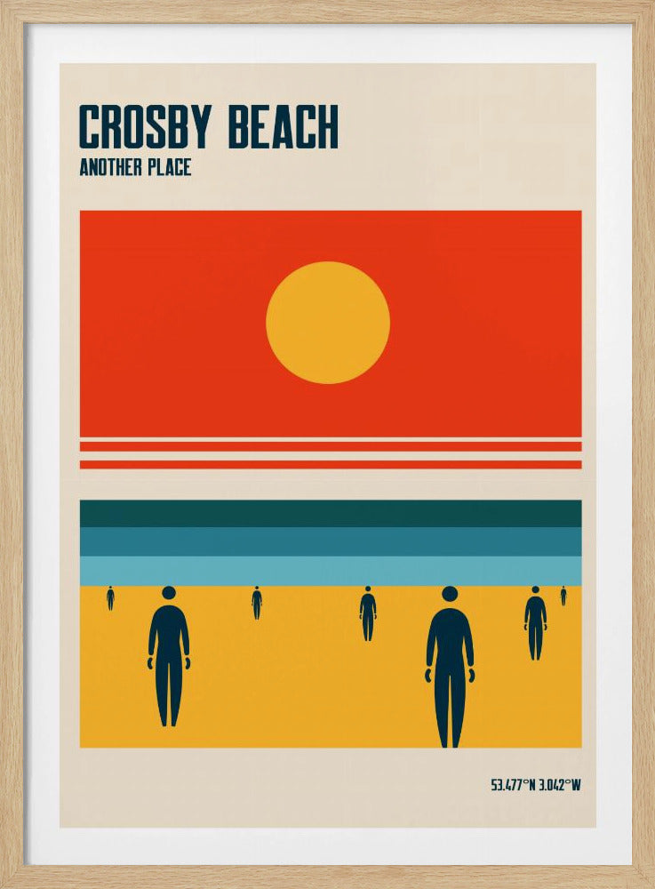 Crosby Beach Iron Men Liverpool Merseyside | Poster