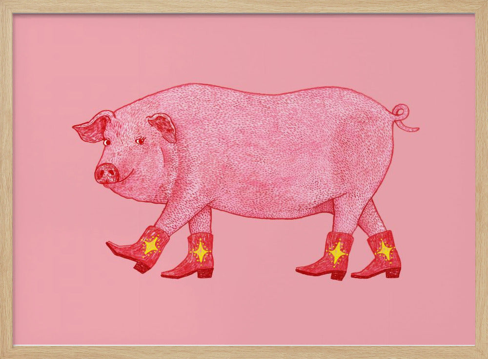 Marjorie the Cowgirl Pig | Poster