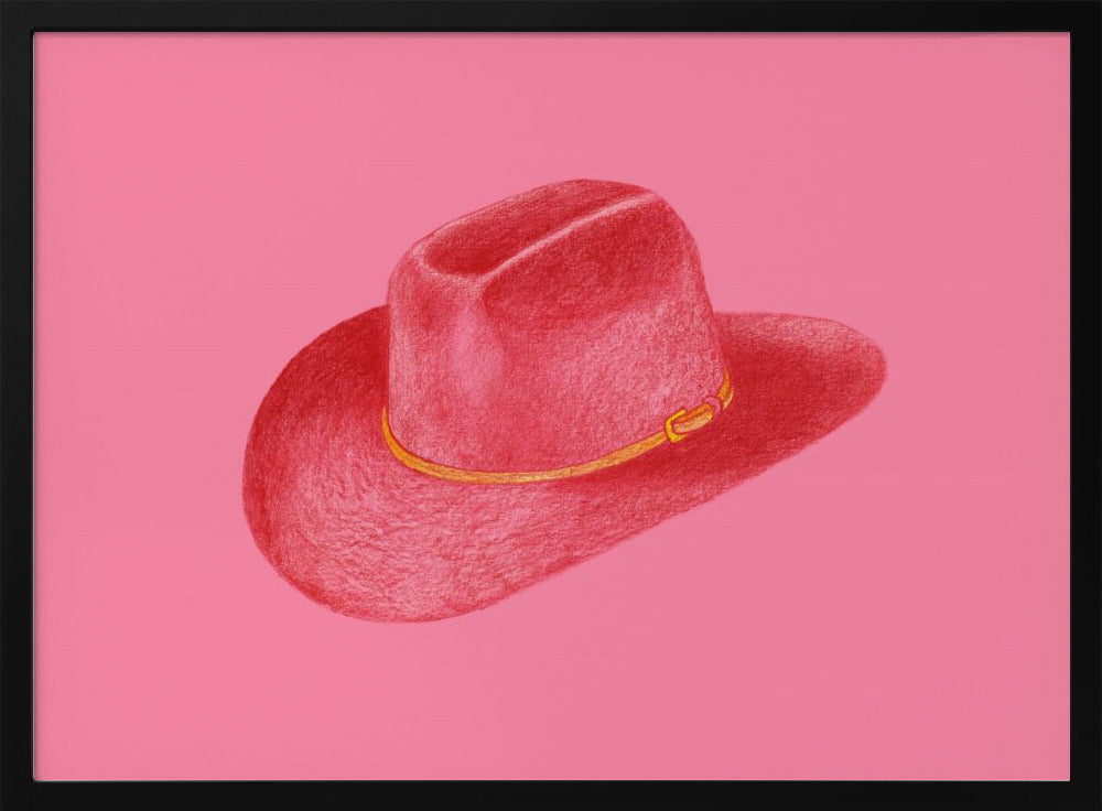 Red Stetson On Pink | Poster