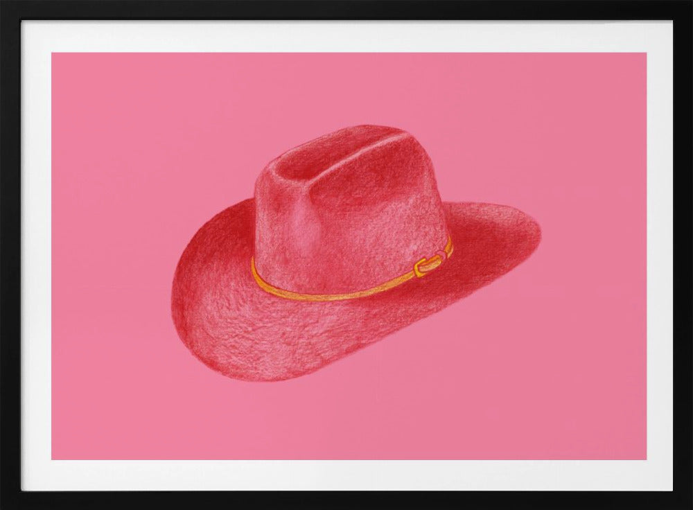 Red Stetson On Pink | Poster