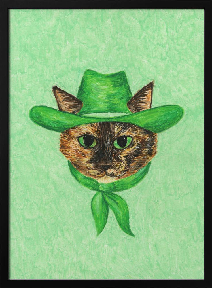 Tilly The Cowgirl Tortie Cat | Poster