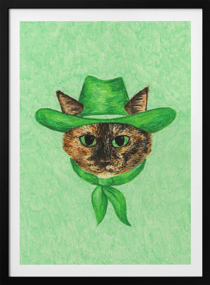 Tilly The Cowgirl Tortie Cat | Poster
