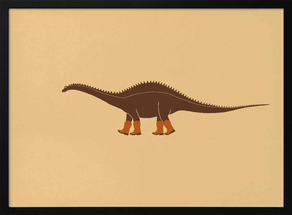 Rebbachisaurus Reba the Cowgirl Dinosaur Texture | Poster