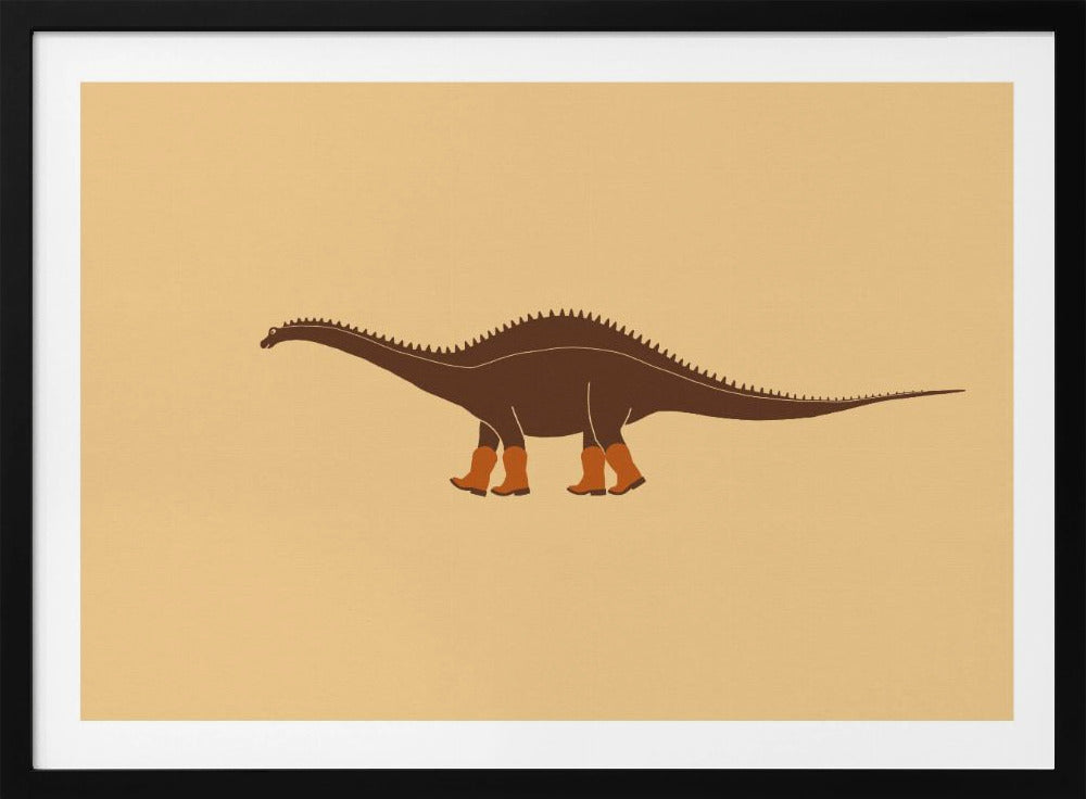 Rebbachisaurus Reba the Cowgirl Dinosaur Texture | Poster