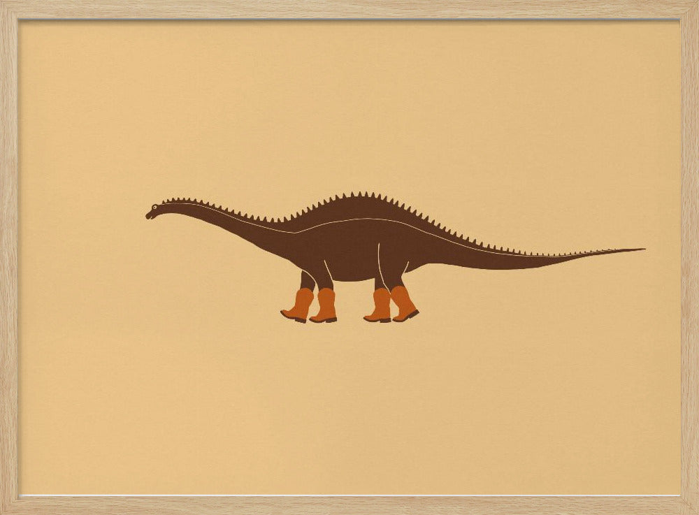 Rebbachisaurus Reba the Cowgirl Dinosaur Texture | Poster