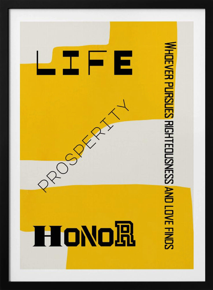 Bible verse - Life prosperity and Honor | Poster