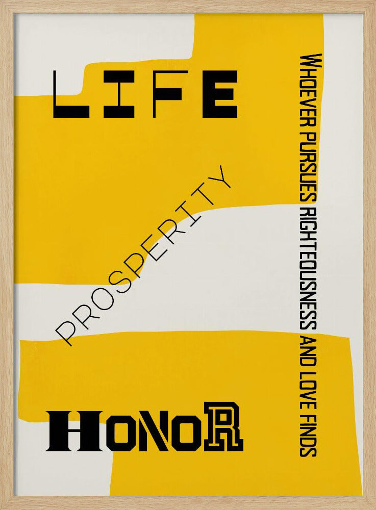 Bible verse - Life prosperity and Honor | Poster