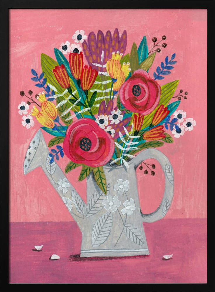 Watering Can with Flowers | Poster