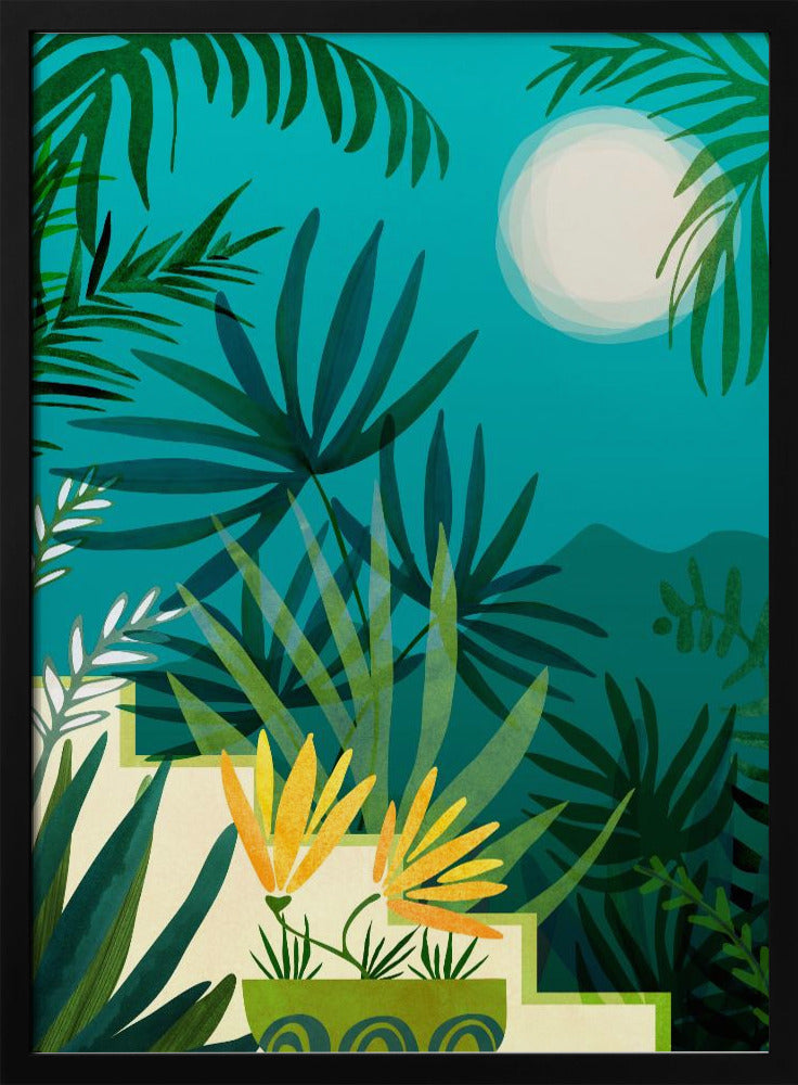 Rainforest With Moonlight | Poster