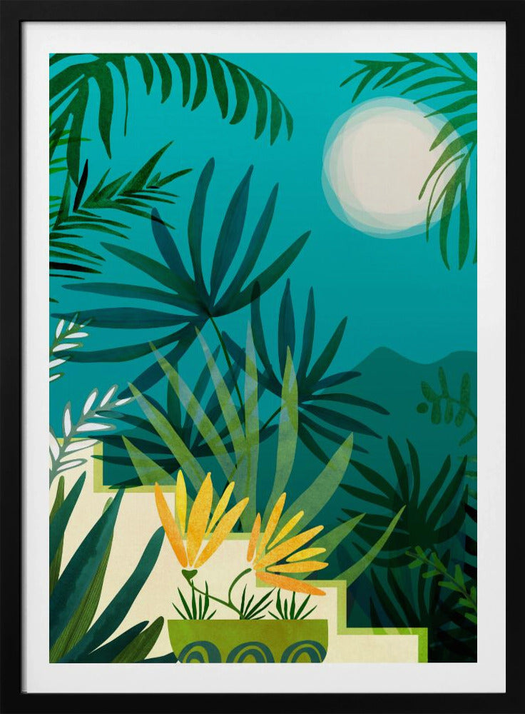 Rainforest With Moonlight | Poster