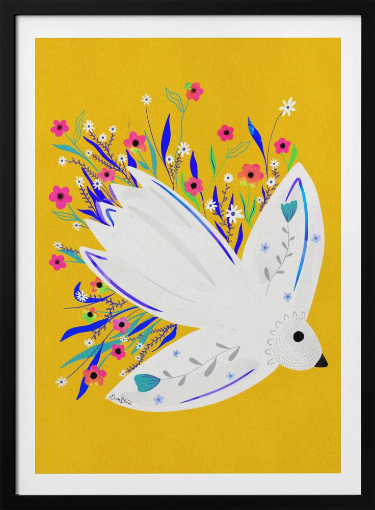 Bird in Flowers illustration | Poster