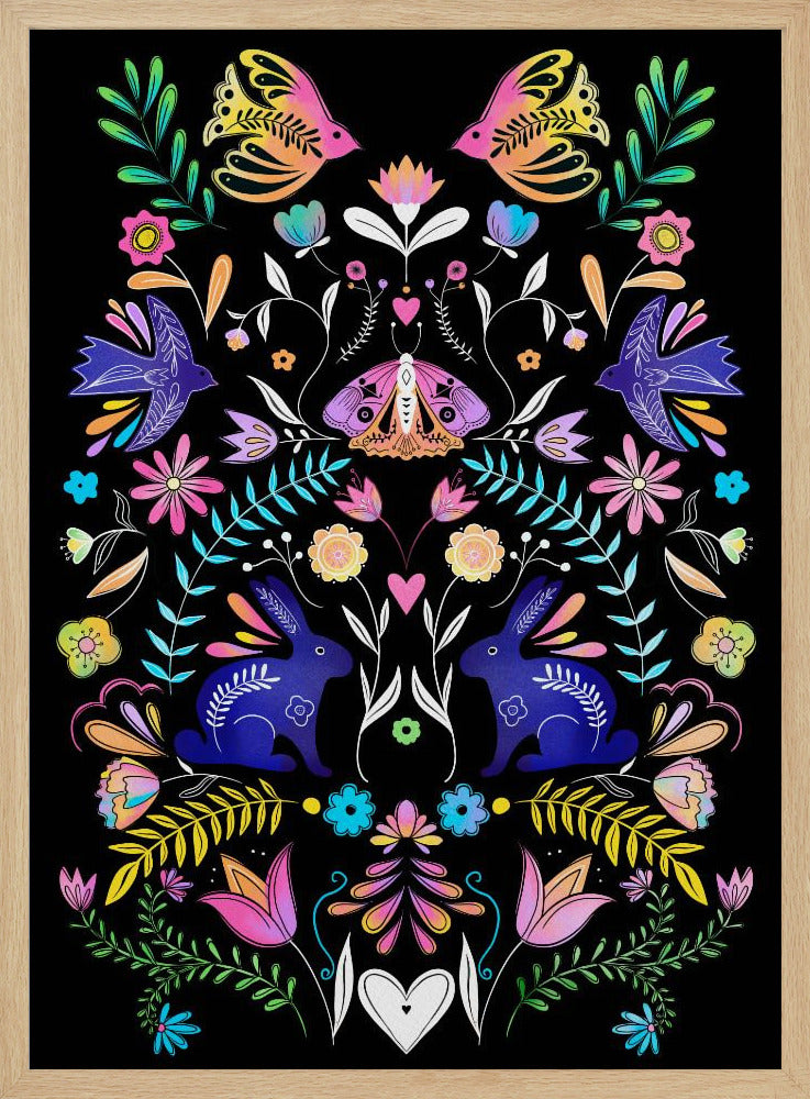 Colorful Folk Art Illustration | Poster