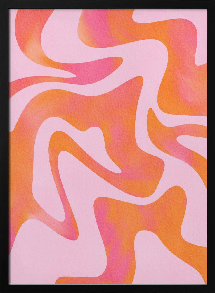 Abstract Wave in Pink | Poster