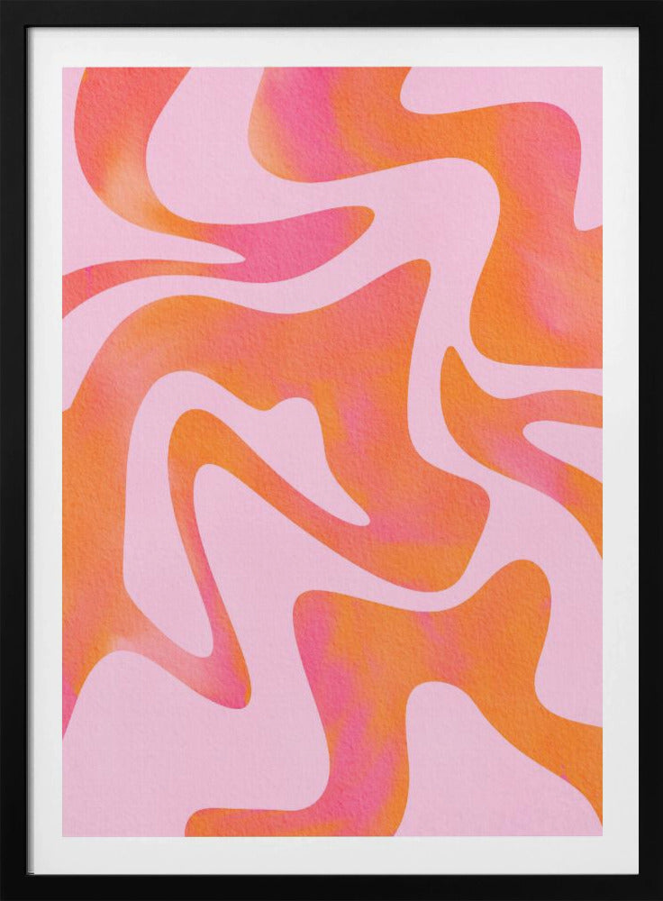 Abstract Wave in Pink | Poster