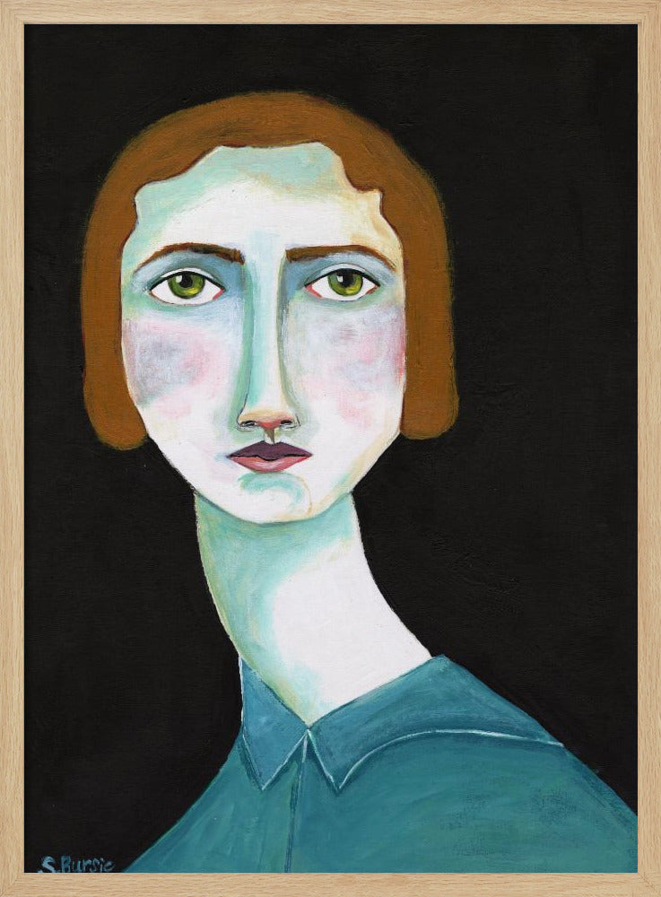 Vintage Lady Looking | Poster