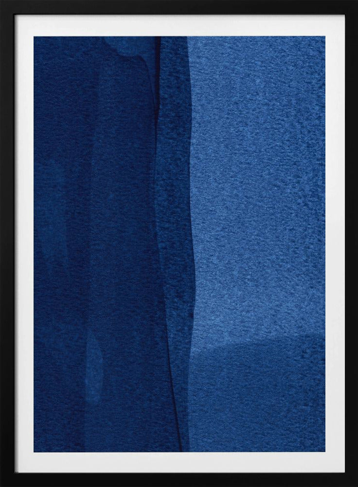 Blue Texture Flowing Vertical Lines | Poster