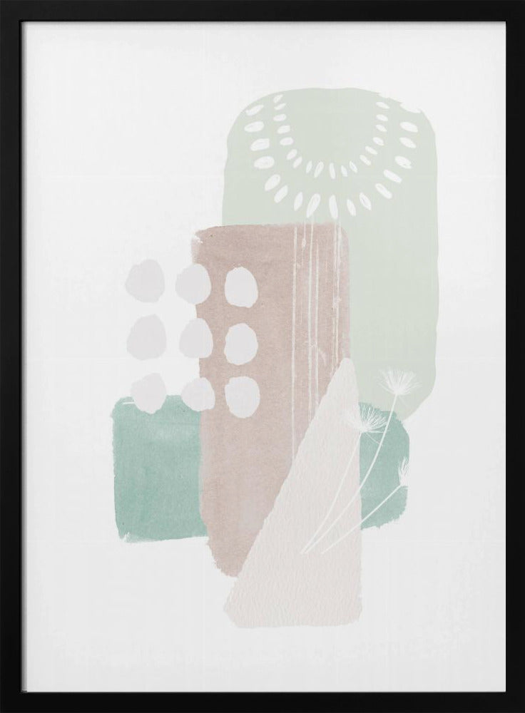 Pastel Green Shapes | Poster