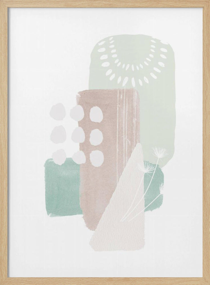 Pastel Green Shapes | Poster