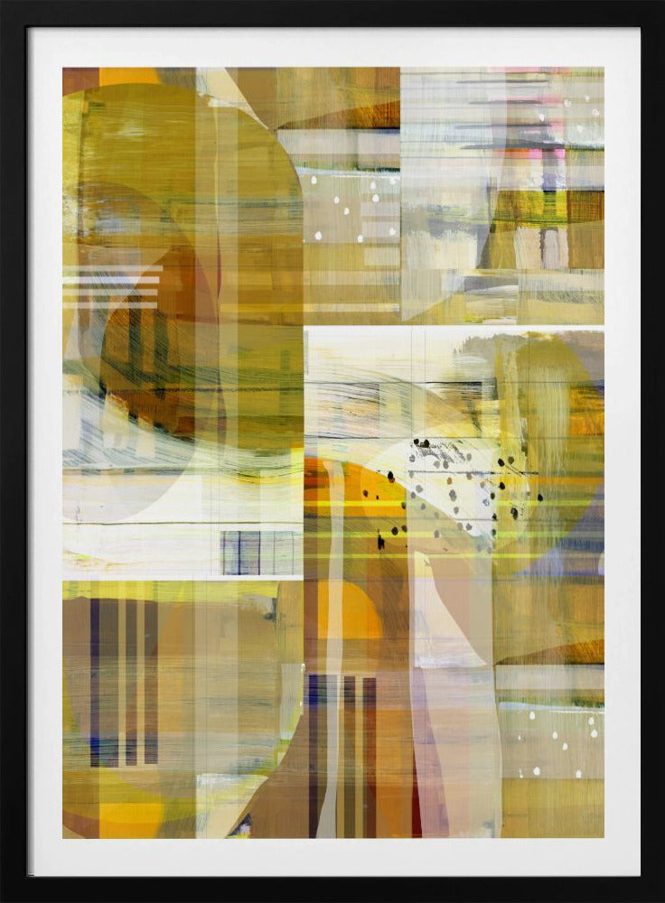 Yellow Ochre Abstract No3 | Poster