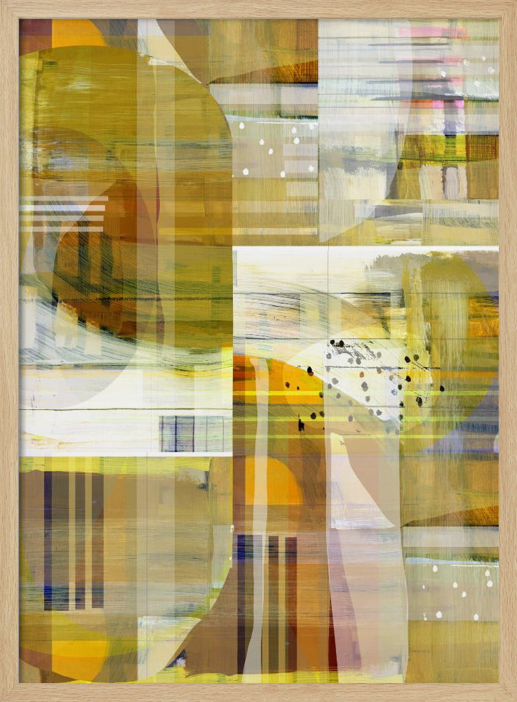 Yellow Ochre Abstract No3 | Poster