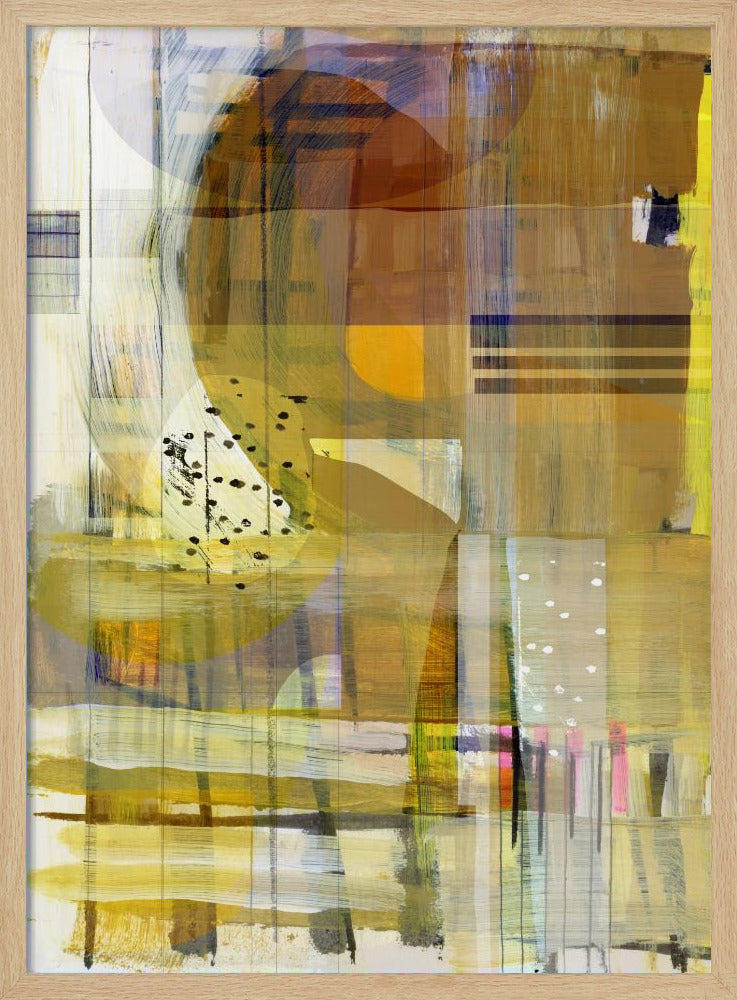 Yellow Ochre Abstract No2 | Poster