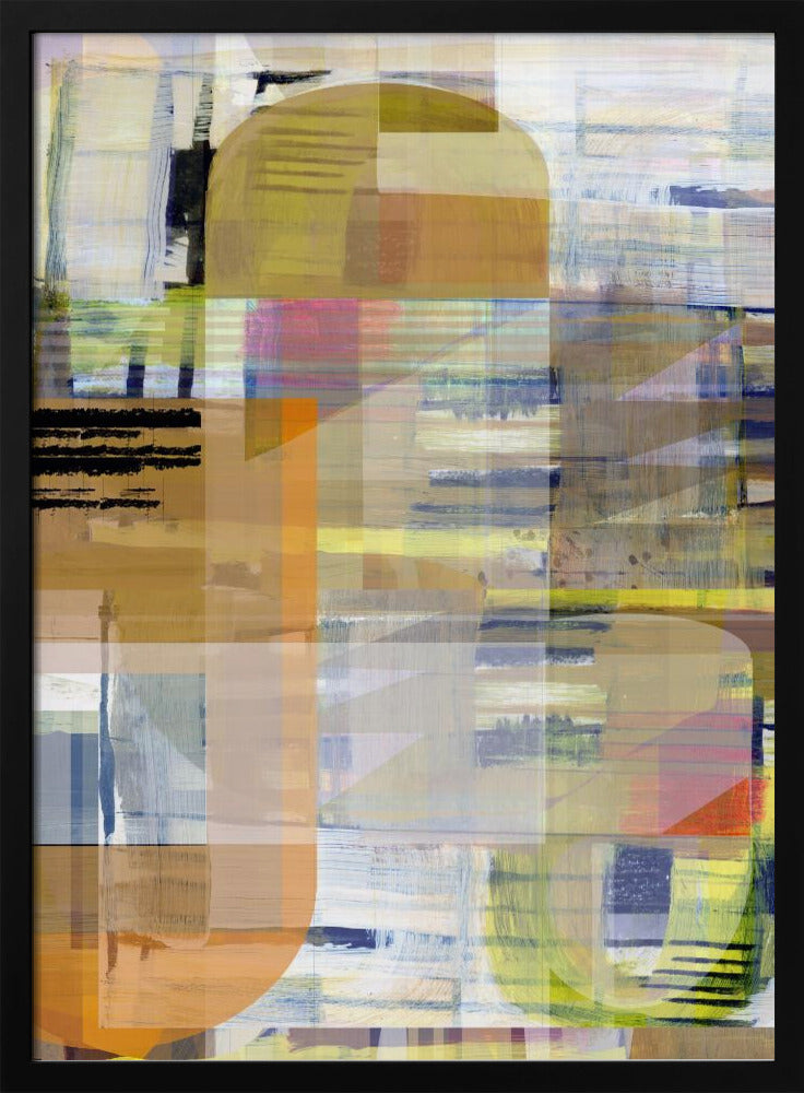 Yellow Ochre Abstract No4 | Poster