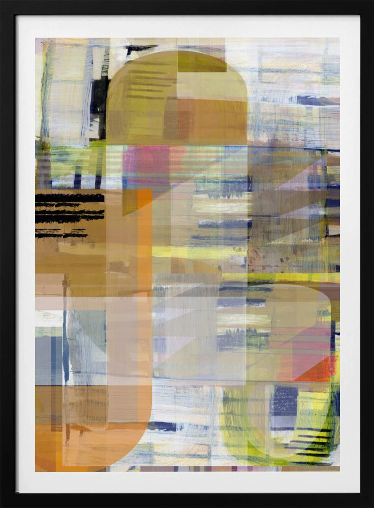 Yellow Ochre Abstract No4 | Poster