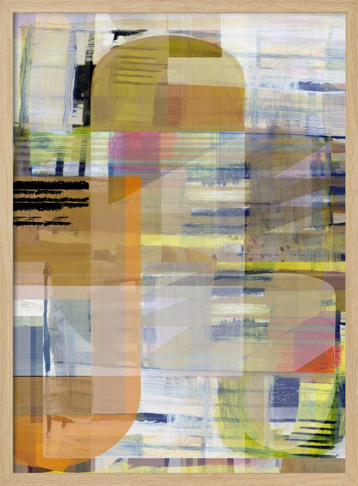 Yellow Ochre Abstract No4 | Poster