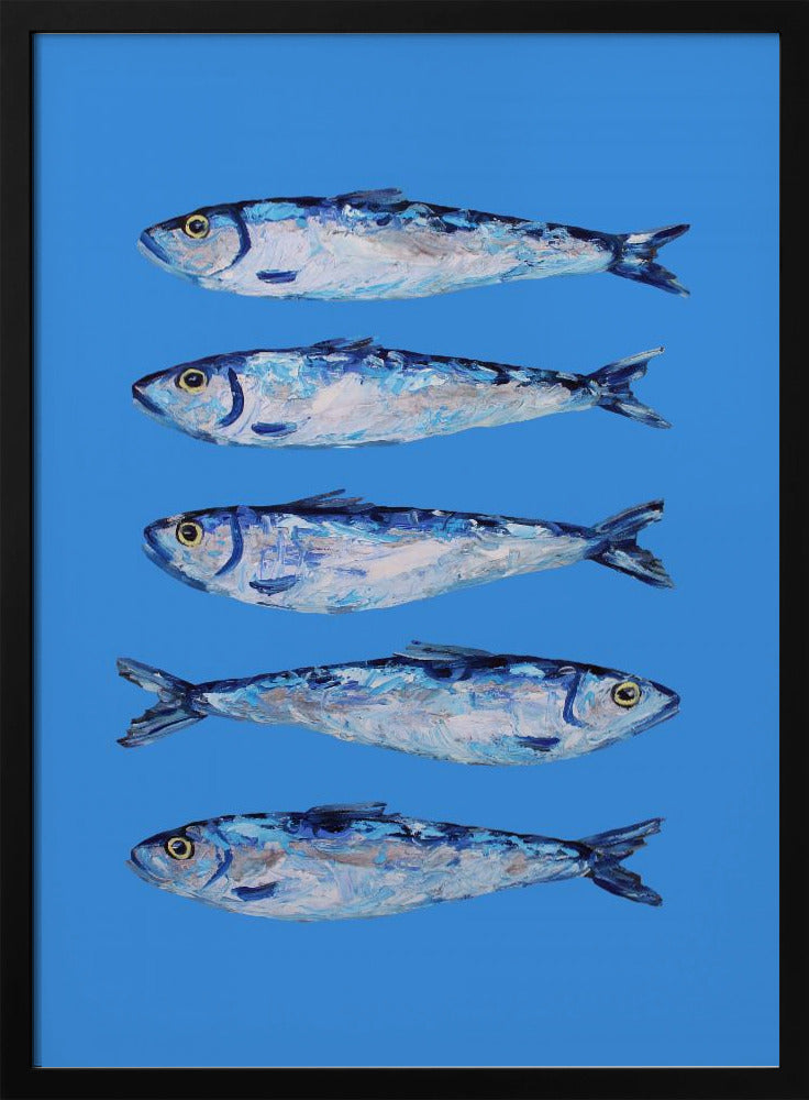 Sardines on Blue | Poster