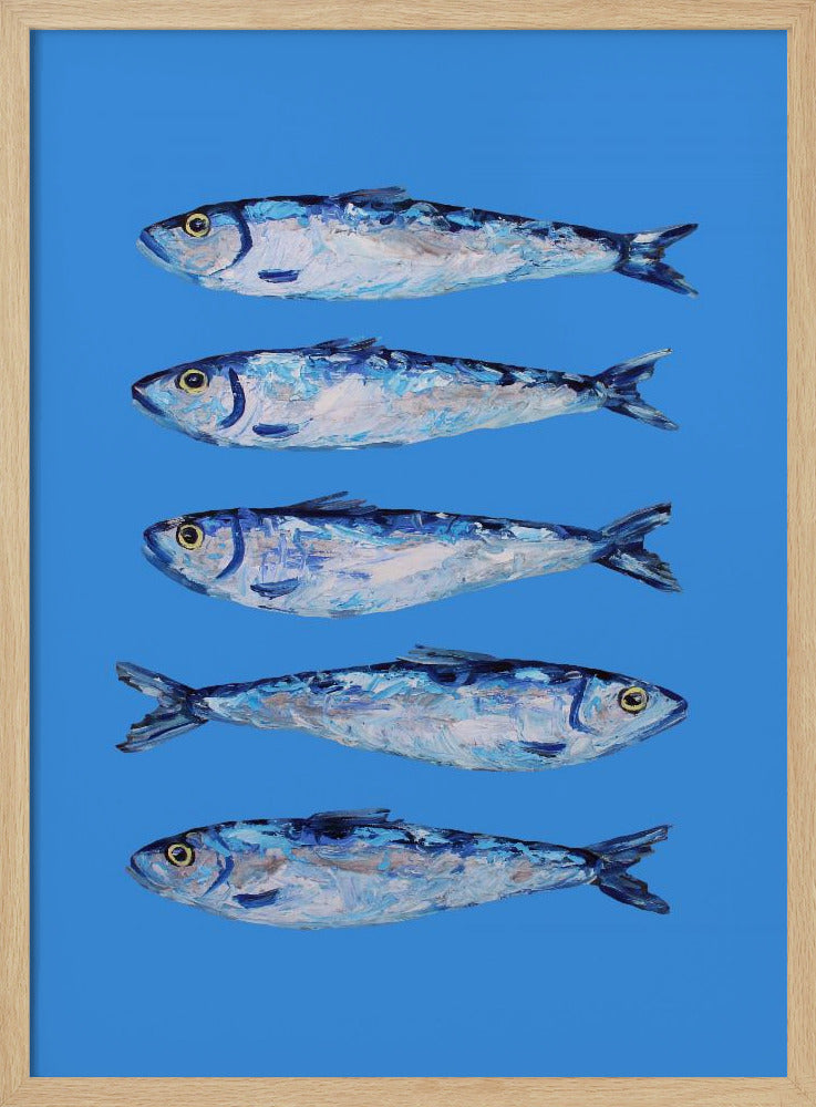 Sardines on Blue | Poster