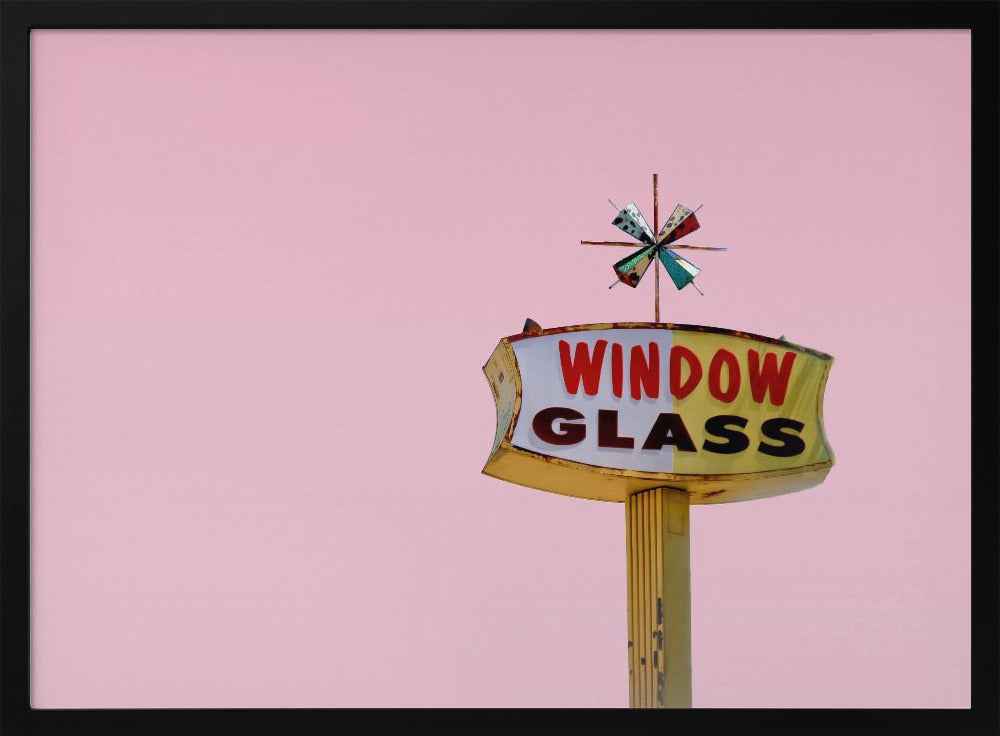 Atomic Pink Starburst Vintage Sign | Poster