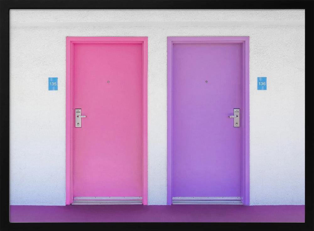 Pink and Purple Doors at the Saguaro | Poster