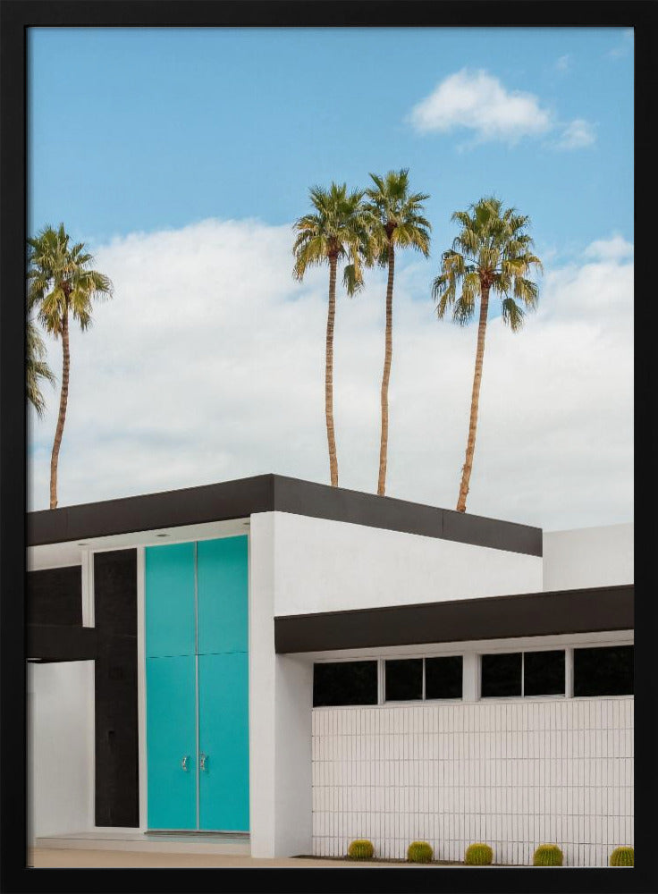 Turquoise Blue Doors on a Modern Home | Poster