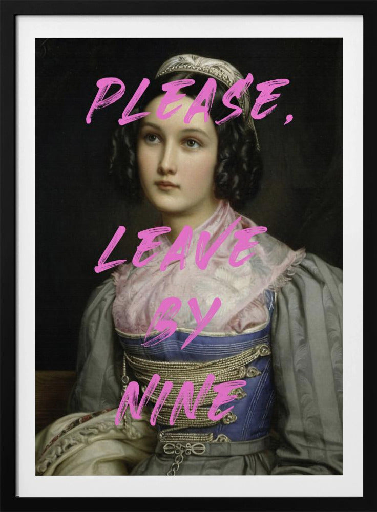 Please, Leave By Nine | Poster