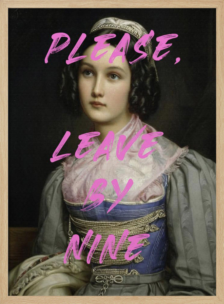 Please, Leave By Nine | Poster